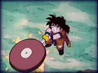 Image: Gohan cooks a slab of brontosaurus tail