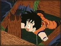 Image: Gohan's raft breaks up