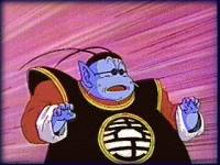 Image: Kaio-sama is overwhelmed by Goku's puns