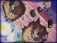 Image: Vegeta and Nappa's pods land in Metro East