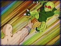 Image: Tenshinhan repels the Saibaiman's attack