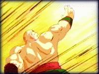 Image: Tenshinhan's final attack on Nappa