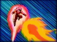 Image: Goku is unable to match dodge Vegeta's attack, even using the Kaio-Ken technique