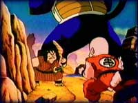 Image: Kuririn and Gohan find Yajirobe