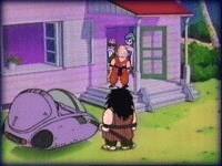 Image: Yajirobe delivers a message from Kami-sama