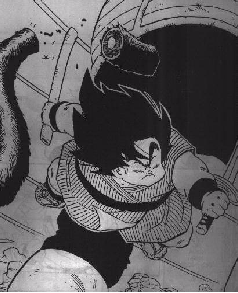 Una acción heroica de Yagi: corta la
cola de Vegeta!!!!