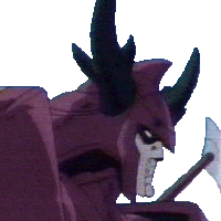 Dais, a side view of his head.