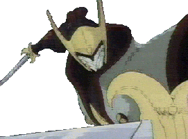 Saber Strike, defending and ready to strike with the Soul Swords.