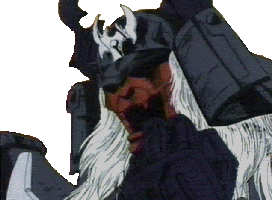 Talpa shaking his fist.