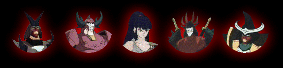 The Warlords, Kale, Dais, Kayura, Sekhmet, and Anubis.