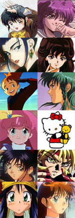Pai, Nukunuku, Faye, Tomoko, Nanami, Renge, Minky Momo, Kitty, Achika, Elle Lag, Lime y Momiji