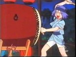 Playing drums
