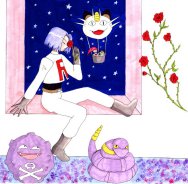 James sitting on a window
