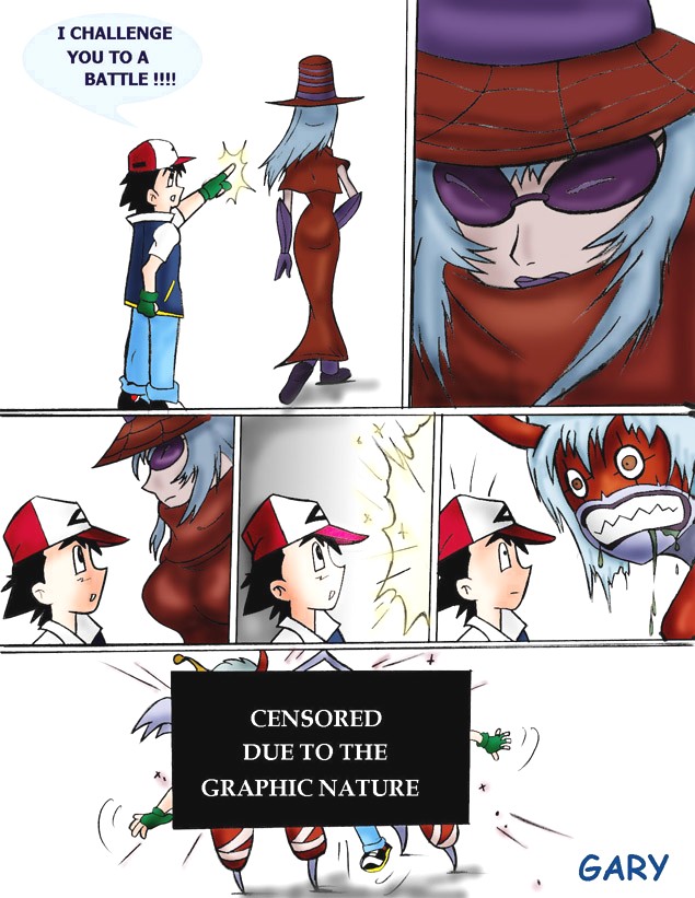 When will Ash learn not to pick fights with digi-girls.