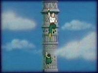 Image: The Z Warriors climb Karin's Tower