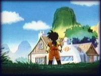 Image: Gohan arrives at his home