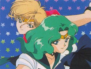 Sailor Uranus acompa�ada de Sailor Neptune